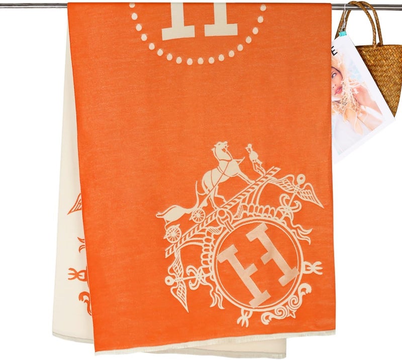 EXTREE Scarfs for Women Pashmina Silky Shawl Wrap for Evening Dressing Blanket Open Front Poncho Cape - Image 4